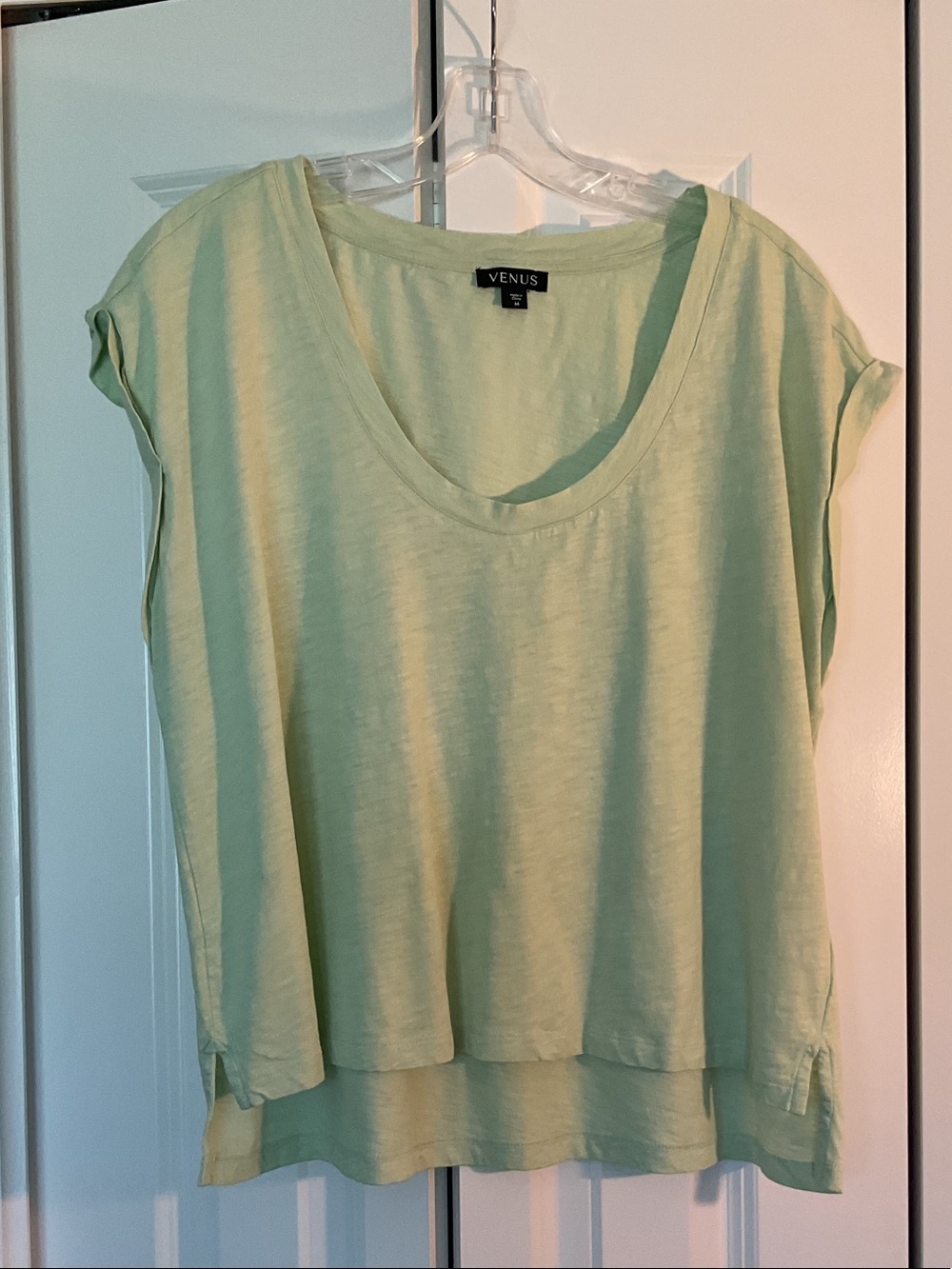 VENUS Light Green Scoop Neck Tank Top